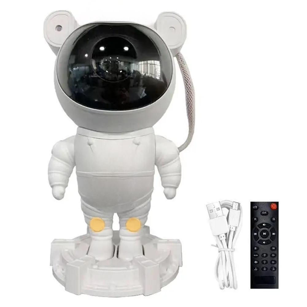 Нічник-проектор зоряного неба Астронавт з пультом ДК та Bluetooth колонкою від USB 8 режимів світіння - фото 2