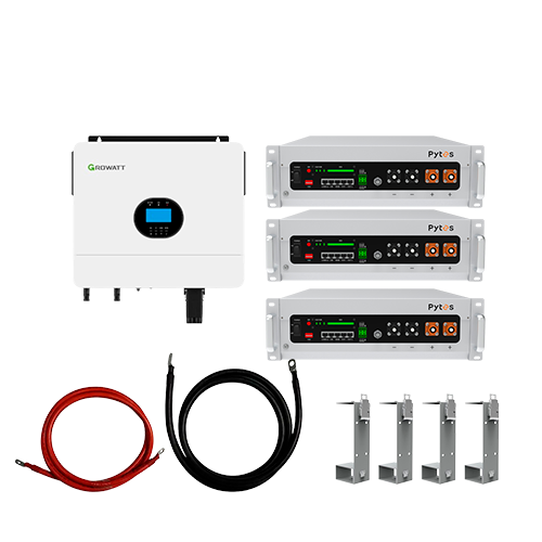 Комплект автономного енергозабезпечення Growatt SPF 6000 ES Plus 6kW та Pytes V5 15,36kWh White (31330756)