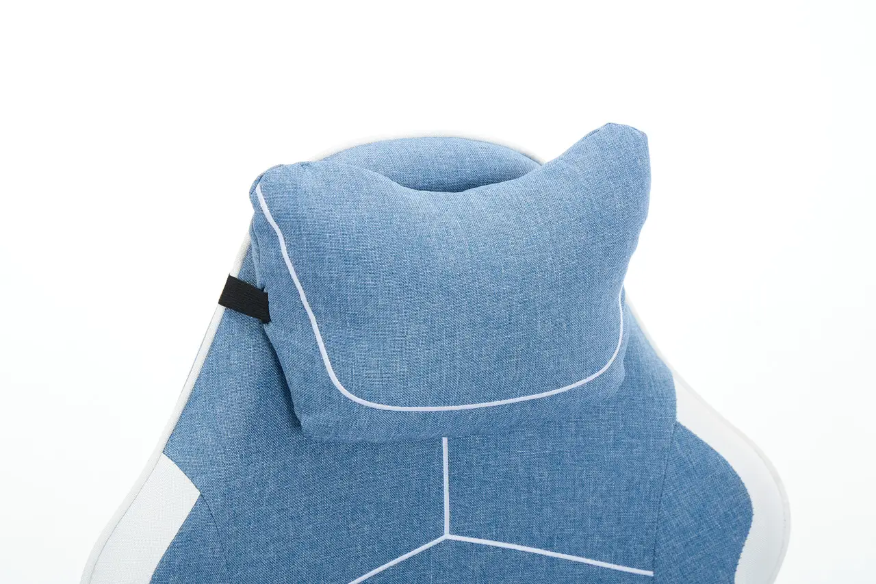 Крісло комп'ютерне Deus ED09 текстиль із підставкою для ніг Блакитний (2981) - фото 7