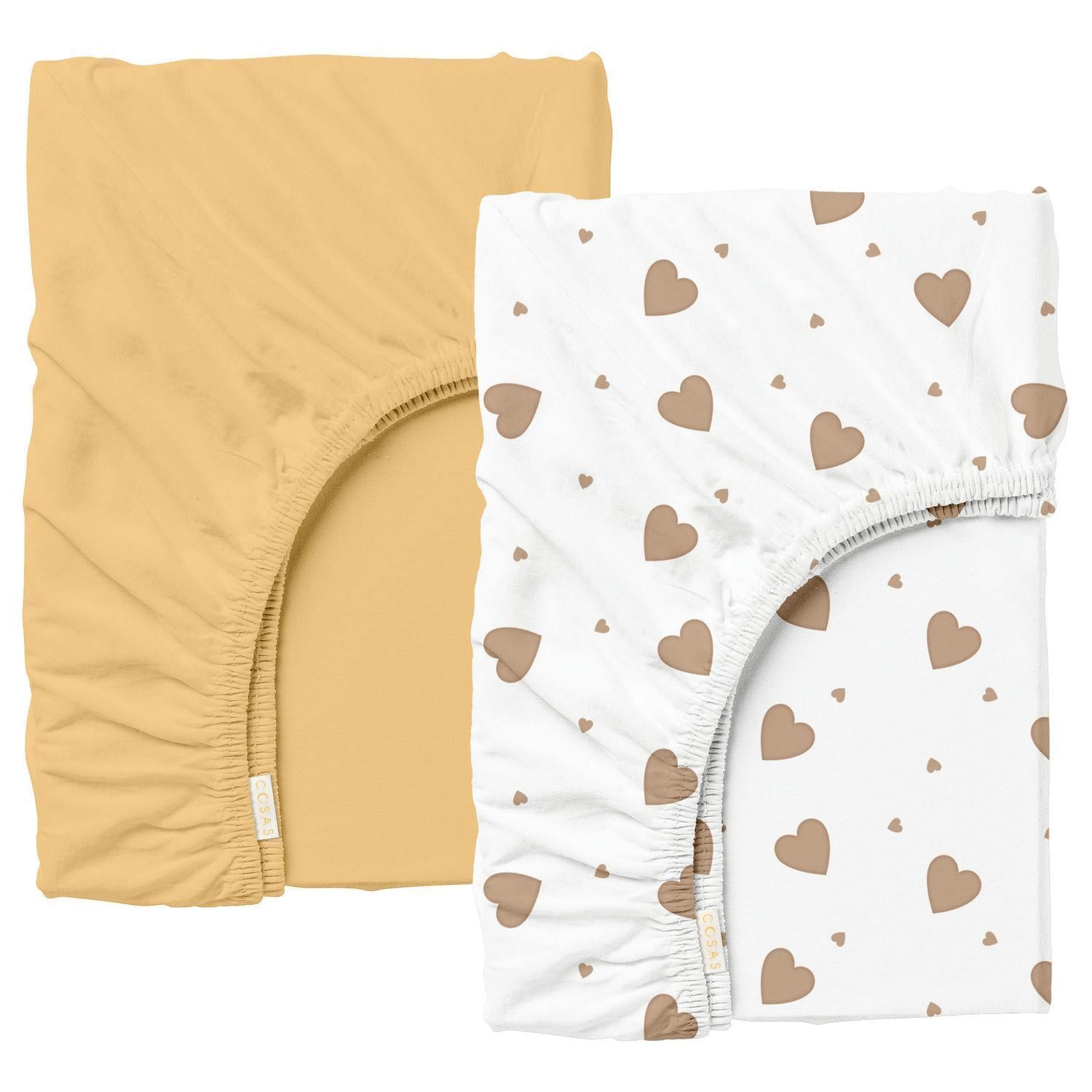 Простынь на резинке Cosas HONEY HEARTS ранфорс 160х200х20 см 2 шт. (4822052398999)
