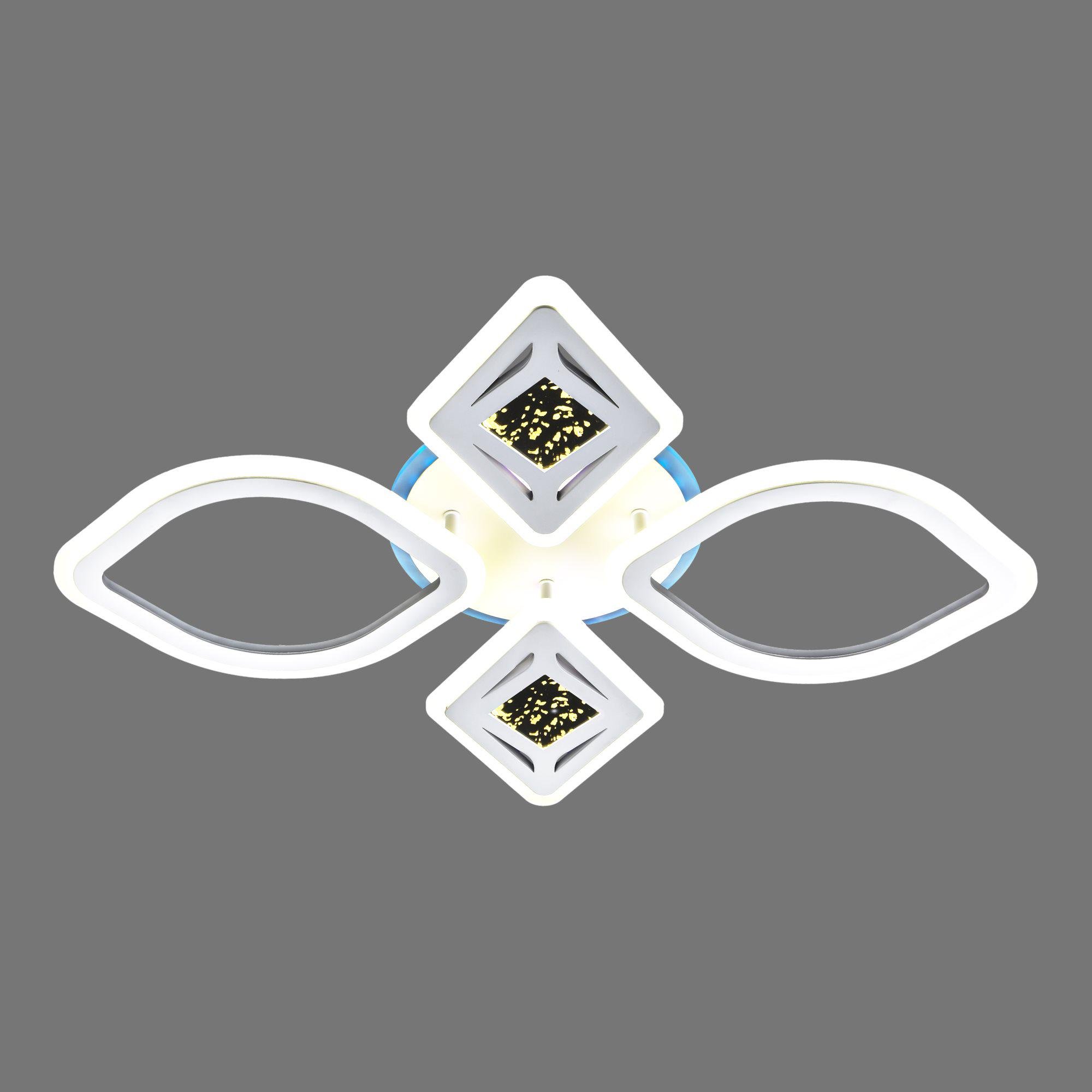 Люстра светодиодная акриловая Valeso V 2134-2+2C-TL WH с пультом (000037725)