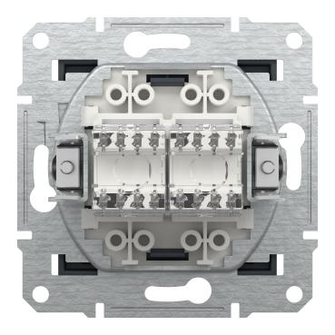 Розетка компьютерная Аsfora rj45 utp кат.6 двойная Антрацитовая (15102038) - фото 3