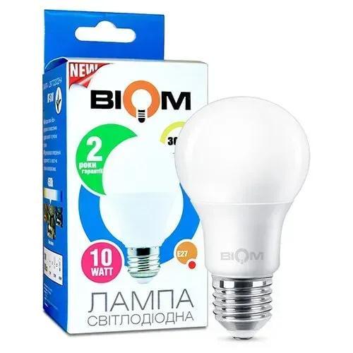 Світлодіодна лампа-куля матова Biom BT-509 A60 10W E27 3000К (27830431) Світлодіодна лампа-куля матова Biom BT-509 A60 10W E27 3000К (27830431)