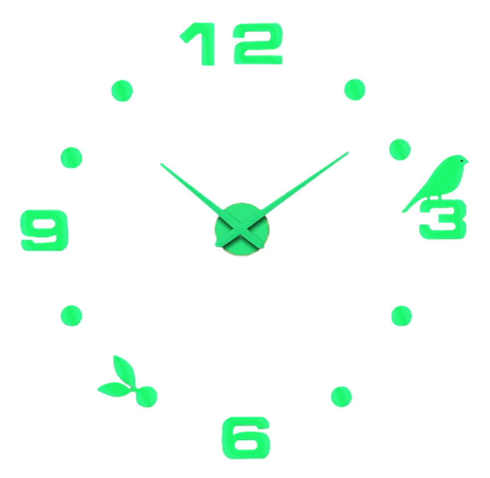 Годинник настінний об'ємний DIY люмінесцентний до 120 см (1476)