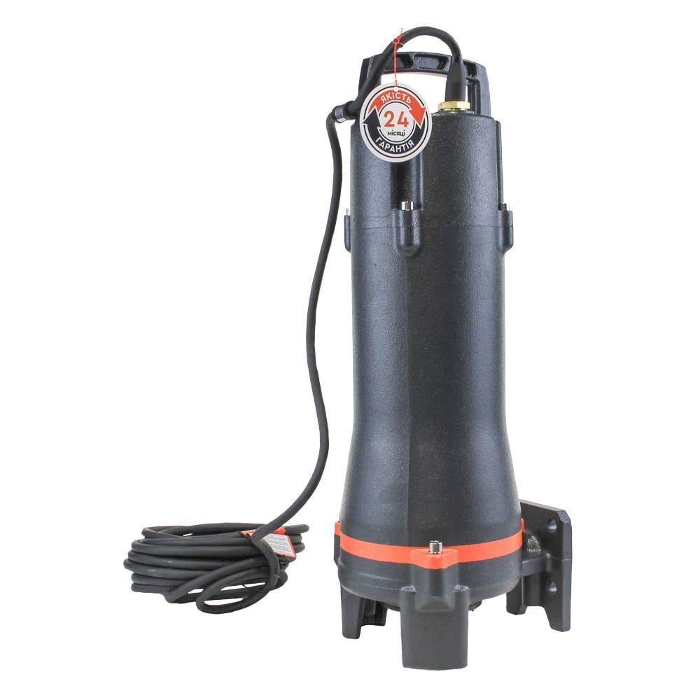 Насос канализационный фекальный для грязной воды с режущим механизмом 1,5 кВт/23м 170 л/мин LEO (773953)