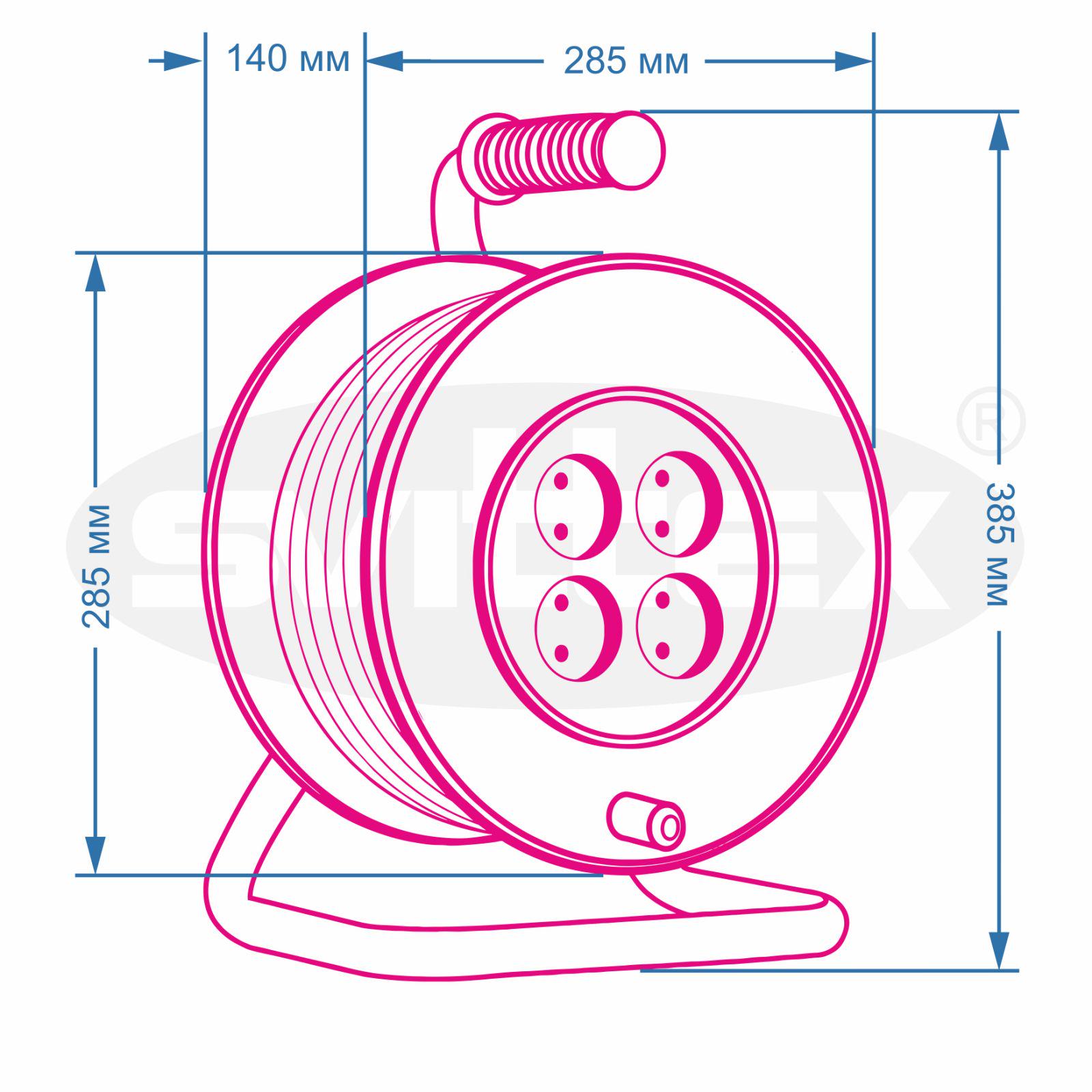 Котушка порожня SVITTEX IP44 для подовжувача/кабелю (SV-028-IP44) - фото 2