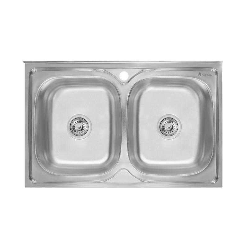 Мойка для кухни Imperial Decor IMP6080DEC прямоугольная двойная (35960)