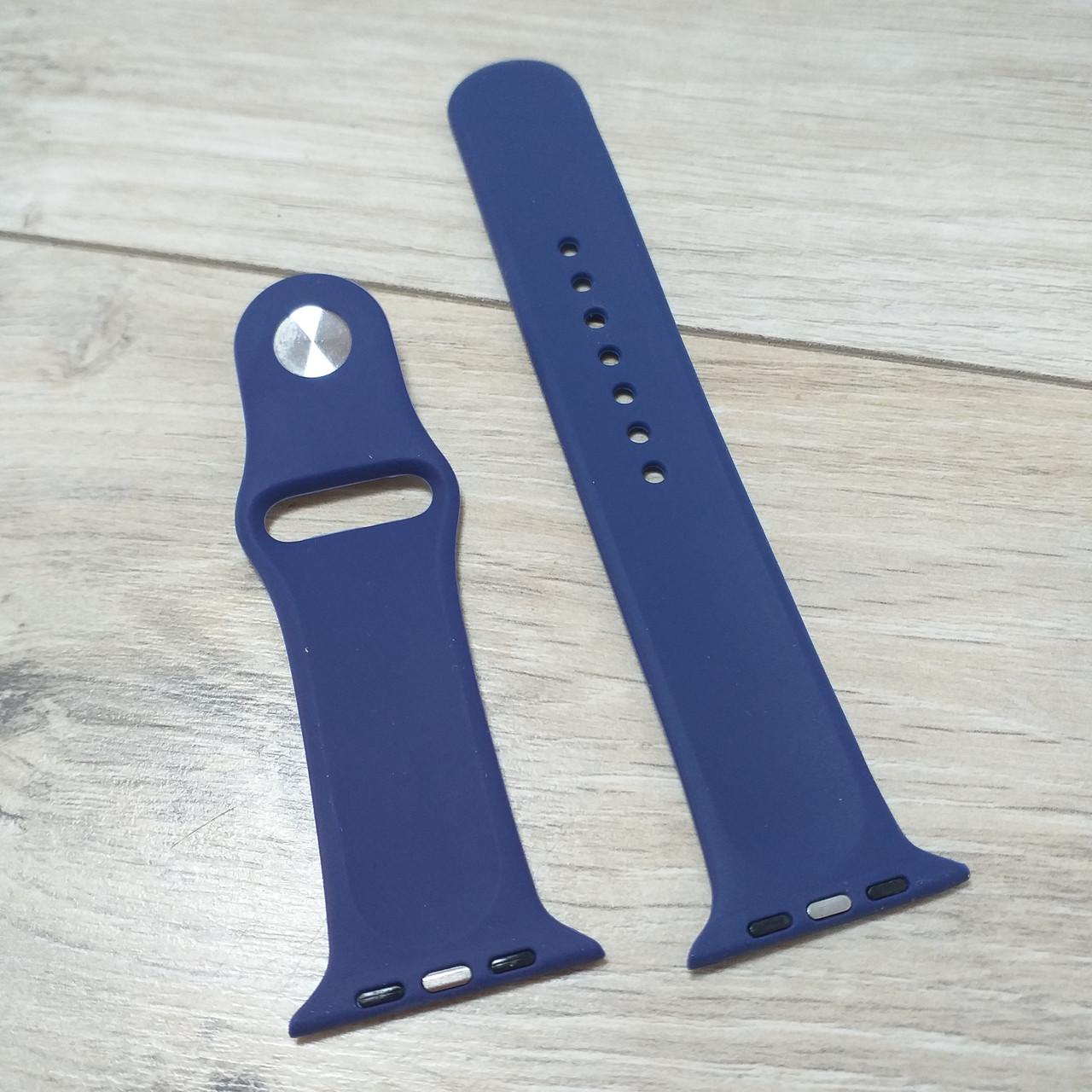 Ремінець силіконовий для Apple Watch Sport Band 42/44 мм Синій (KG-12624) - фото 5