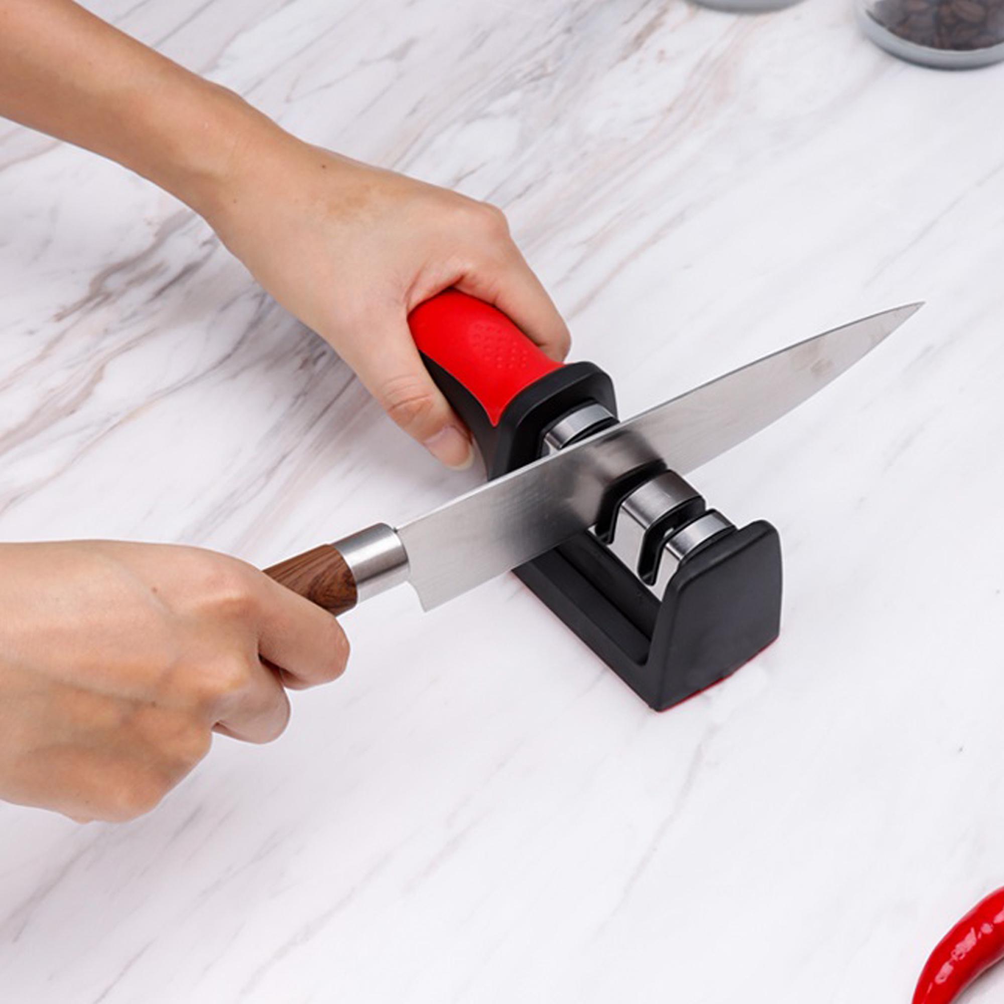 Точилка для разных видов ножей 3 Stage Knife Sharpener Красный (847925) - фото 3