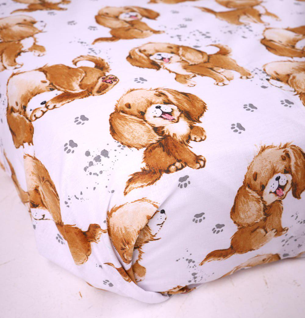 Простынь на резинке Happy Puppy бязь 140х190х25 см (2819120324)