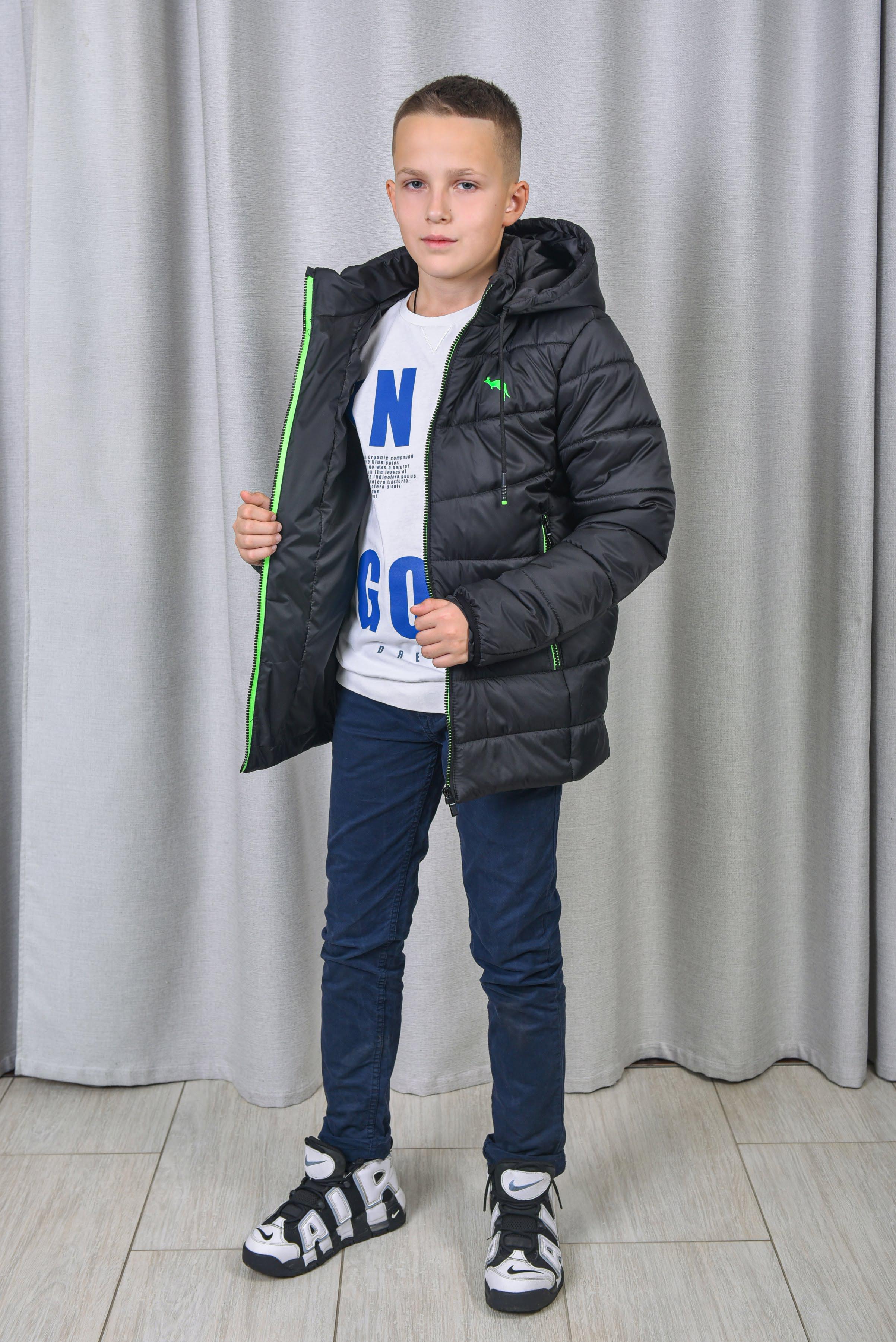 Куртка для хлопчика демісезонна Kangaroo 146-152 см Чорний (PL-93647-152ч) - фото 7 Куртка для хлопчика демісезонна Kangaroo 146-152 см Чорний (PL-93647-152ч) - фото 7