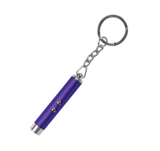 Фонарь-брелок с двумя режимами 9618-2LED 3xAG3 Purple