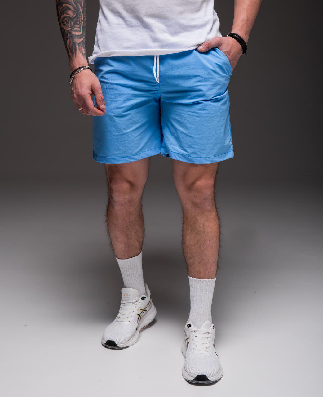 Шорты мужские Basic пляжные летние M Голубой (2031/4/2) - фото 5 Шорты мужские Basic пляжные летние M Голубой (2031/4/2) - фото 5