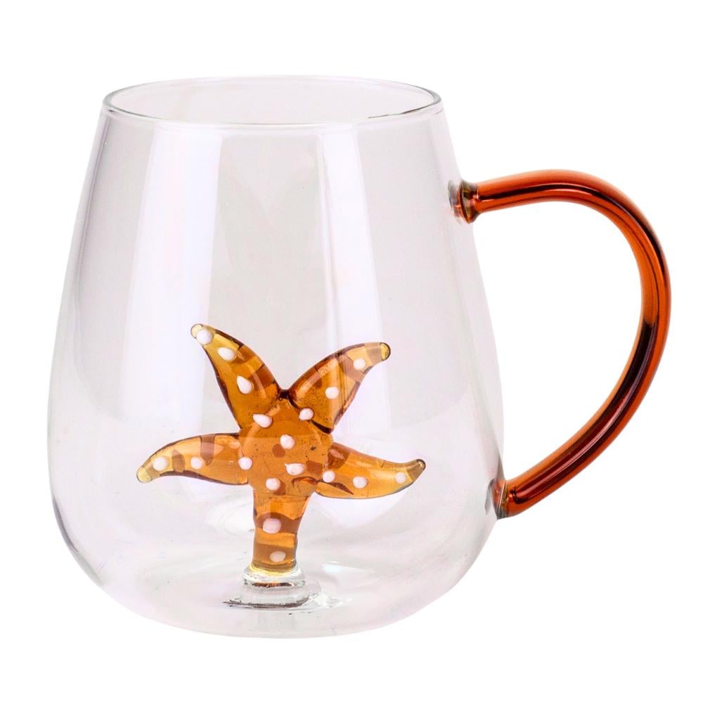 Чашка стеклянная Modern с фигуркой Звезда 280 мл 4 комплекта Чашка стеклянная Modern с фигуркой Звезда 280 мл 4 комплекта