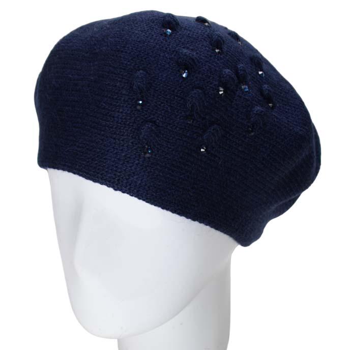 Берет женский Lirus Капри двойной шерстяной Синий (118913)
