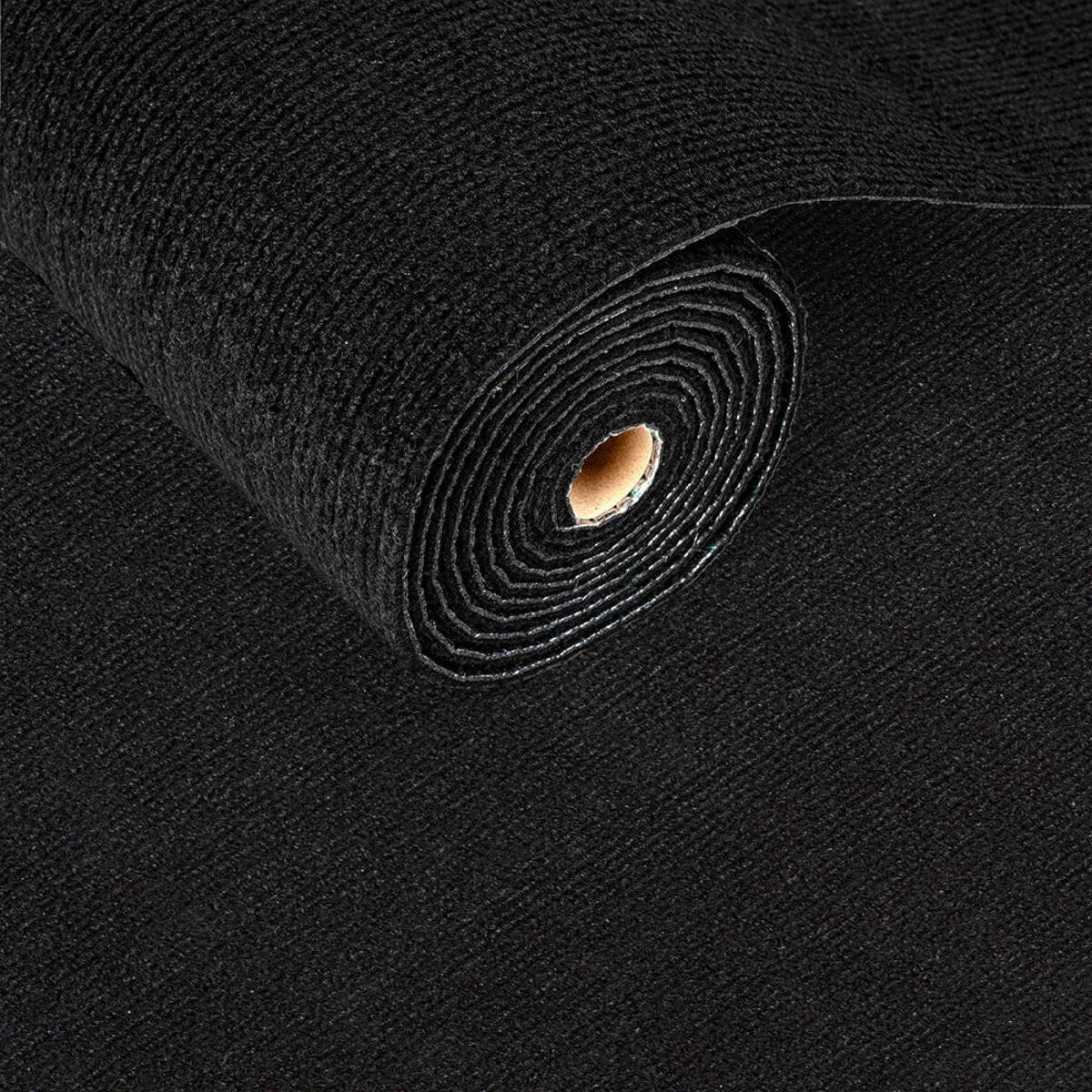 Ковролиновая самоклеющаяся плитка Sticker Wall SW-00002588 в рулоне 600х3000х4,5 мм Черный (iz17077)