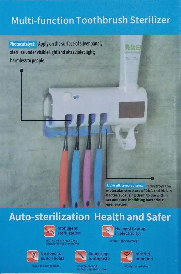 Стерилизатор для зубных щеток Multi-function Toothbrush Sterilizer на 4 секции с дозатором (12380811) - фото 8 Стерилизатор для зубных щеток Multi-function Toothbrush Sterilizer на 4 секции с дозатором (12380811) - фото 8