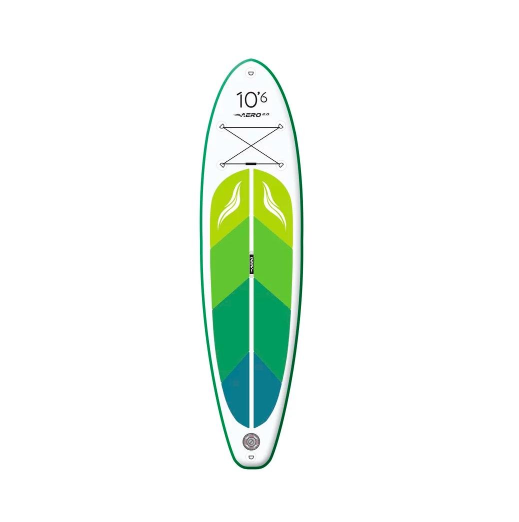 Доска SUP AERO Board 2.0 надувная 320х15х80 см 10,6' Green leaf - фото 1