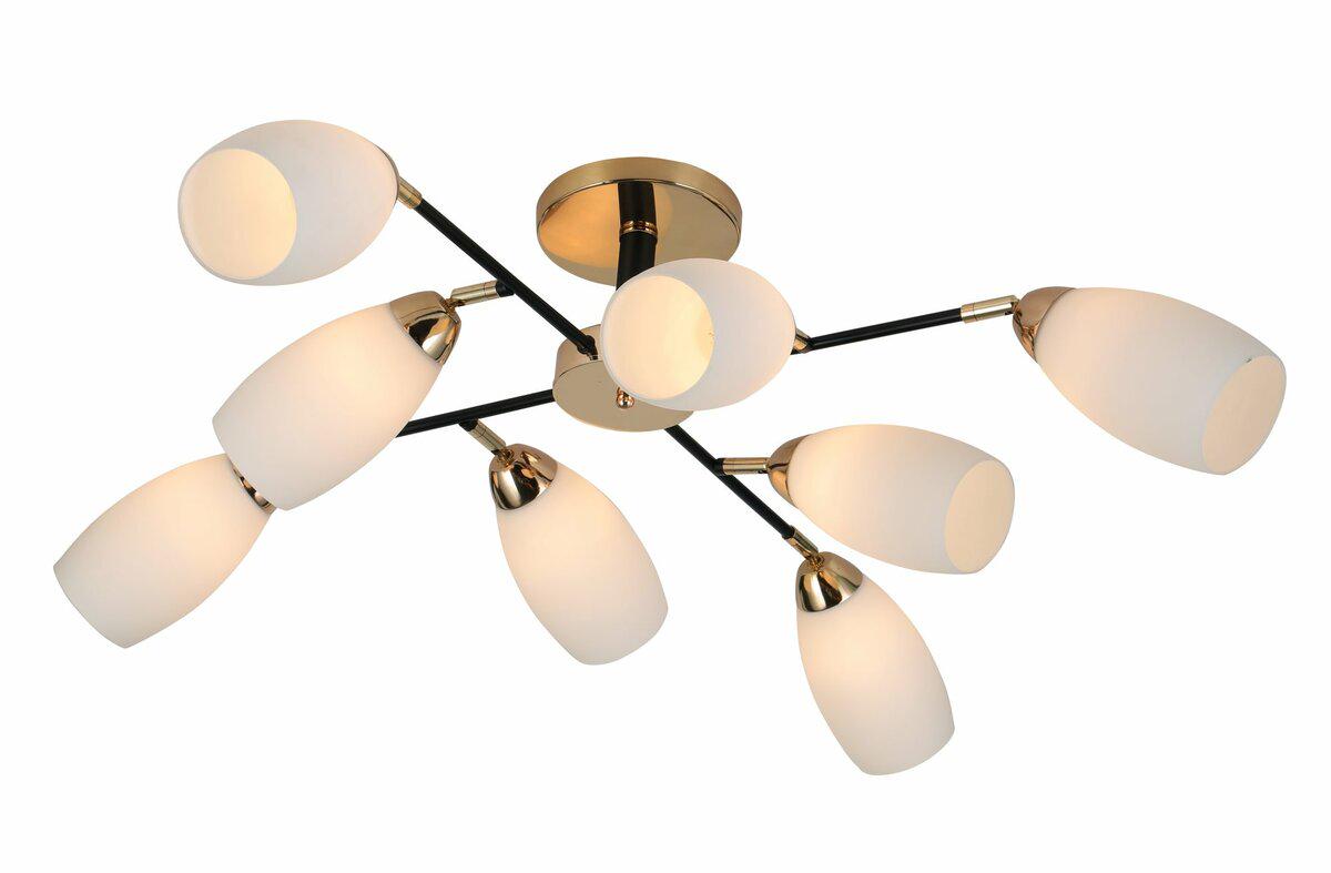Люстра потолочная Lighthouse SRS-19719/8 GD/Matte black Золотой/Черный/Белый