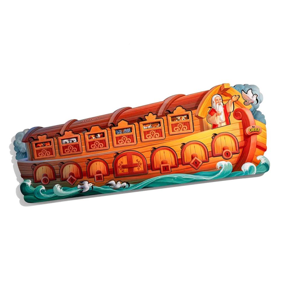 Пазлы деревянные Ubumblebees Ноев ковчег с фоном 47,2х17,9 см (IP-177-P-1115)