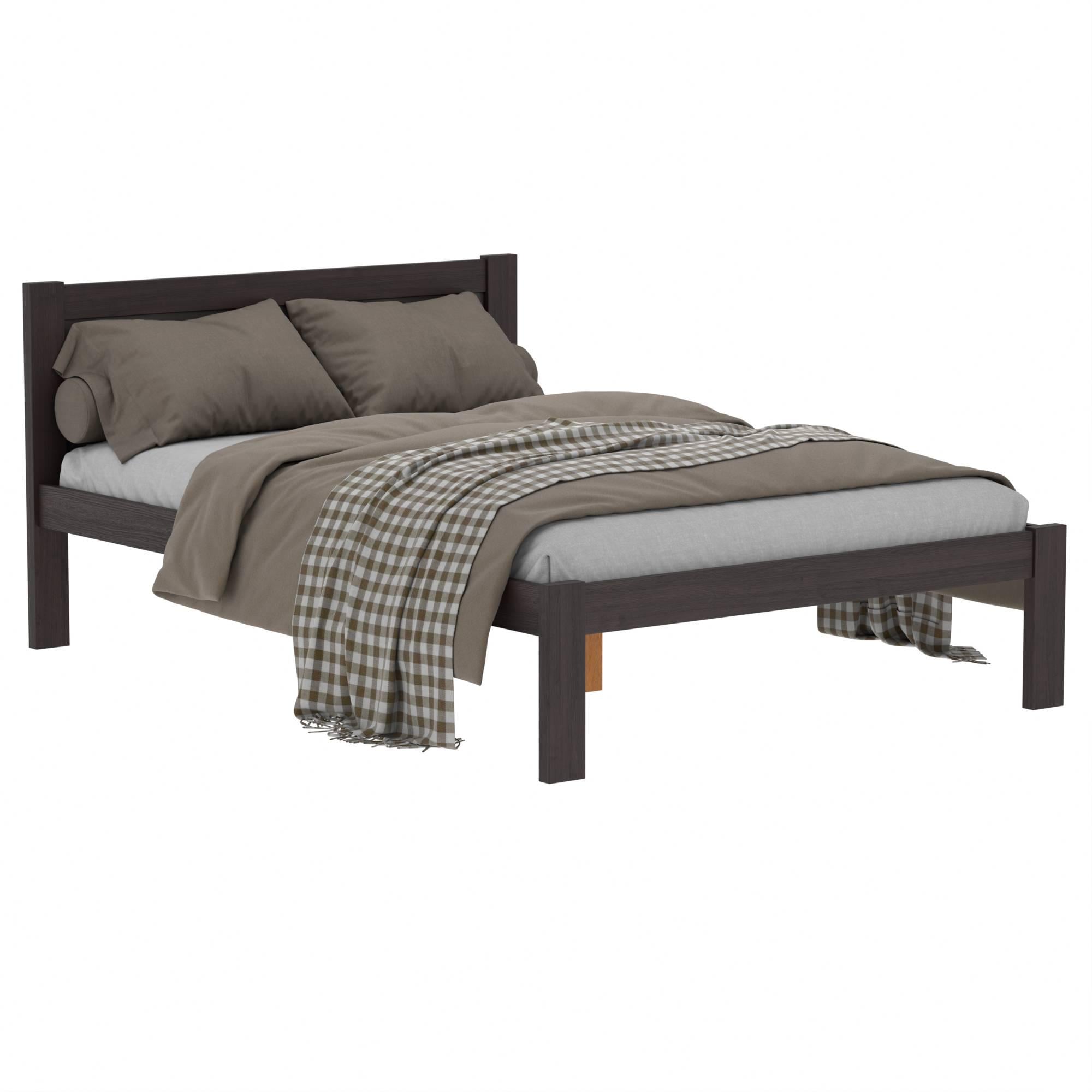 Кровать Неаполь дерево полуторноя 120х190 Венге (552398)