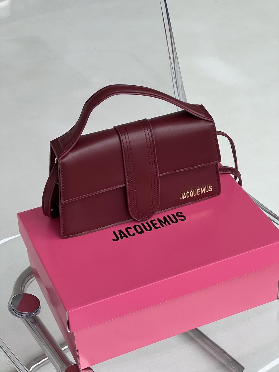 Сумка женская Jacquemus Le Grand Bambino кросс боди Бордовый (2544072428)