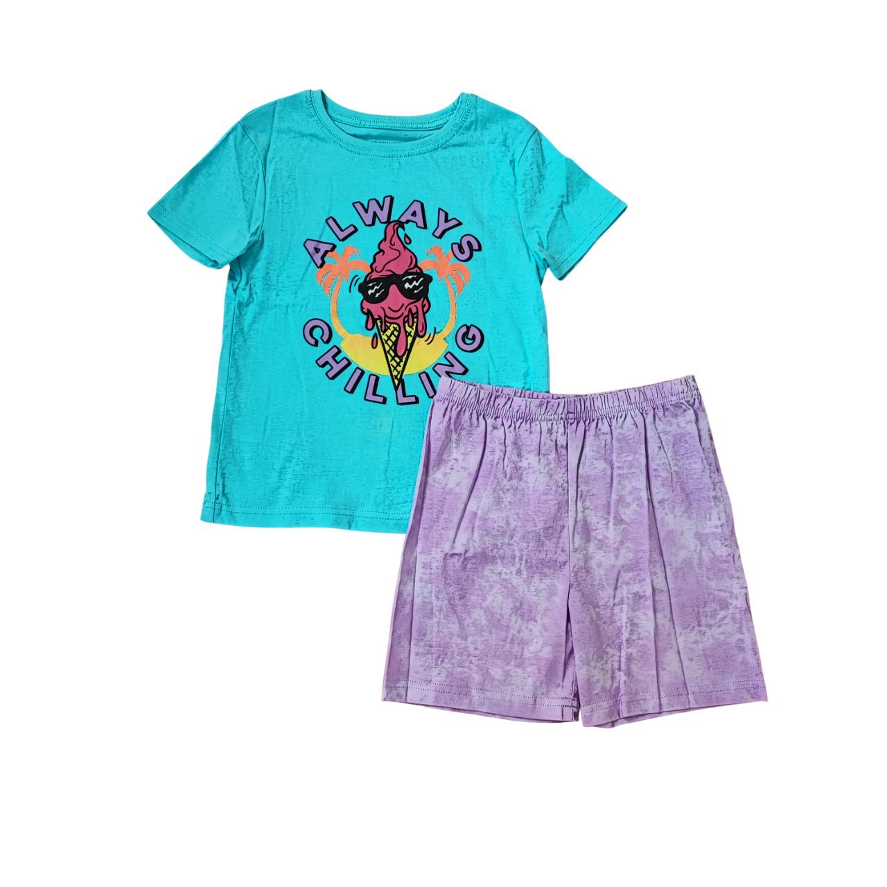 Комплект дитячий літній футболка та шорти для дівчинки PRIMARK 110-116 см Різнокольоровий (0587)