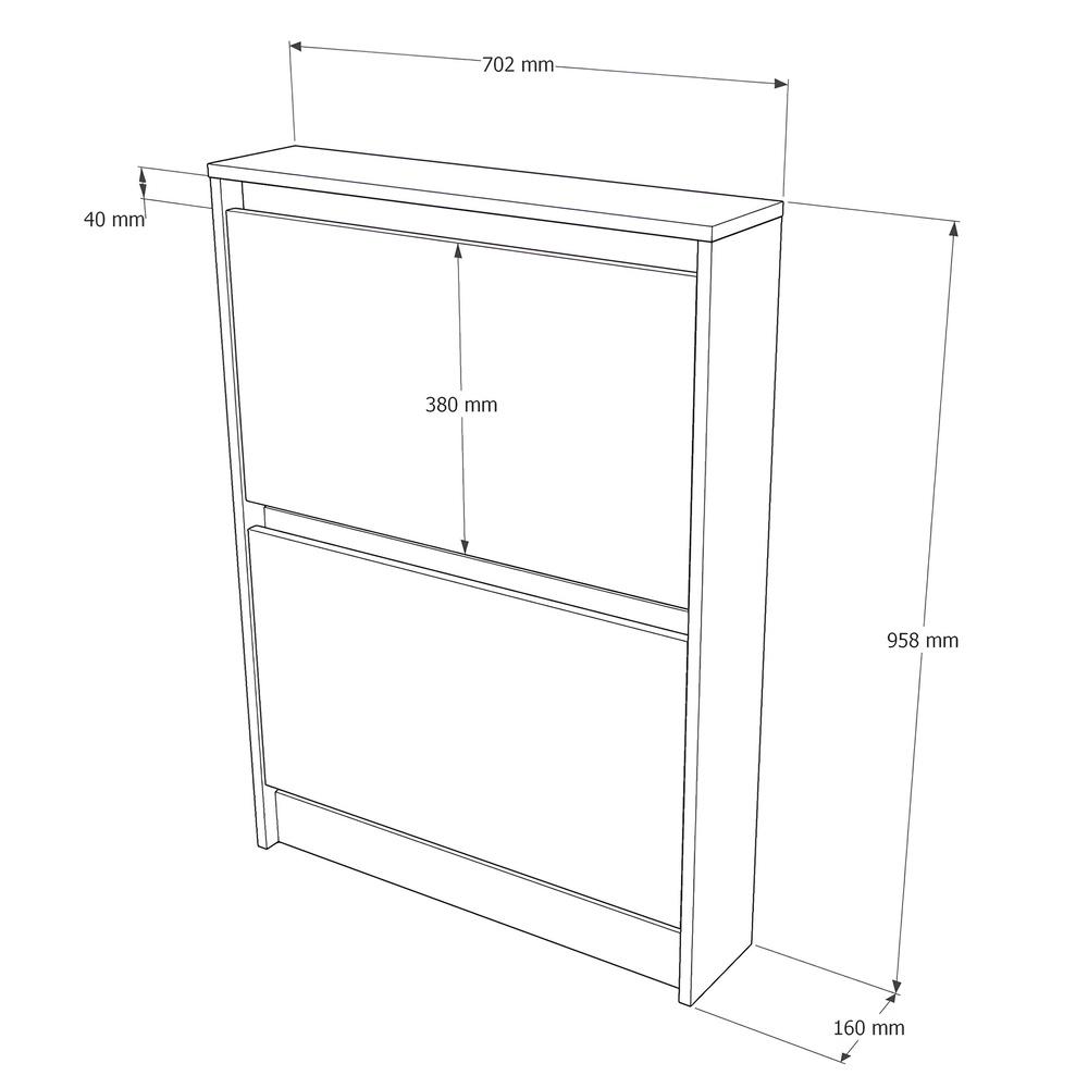 Тумба для обуви в прихожую Эверест Сити-160-2 70,2х16х95,8 см Дуб сонома/Графитовый (EVR-071088) - фото 8 Тумба для обуви в прихожую Эверест Сити-160-2 70,2х16х95,8 см Дуб сонома/Графитовый (EVR-071088) - фото 8