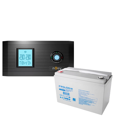 Комплект автономного энергообеспечения nJoy Aira 600 500W и PrologiX PL12-100GEL 1,2kWh Black (34964877) Комплект автономного энергообеспечения nJoy Aira 600 500W и PrologiX PL12-100GEL 1,2kWh Black (34964877)