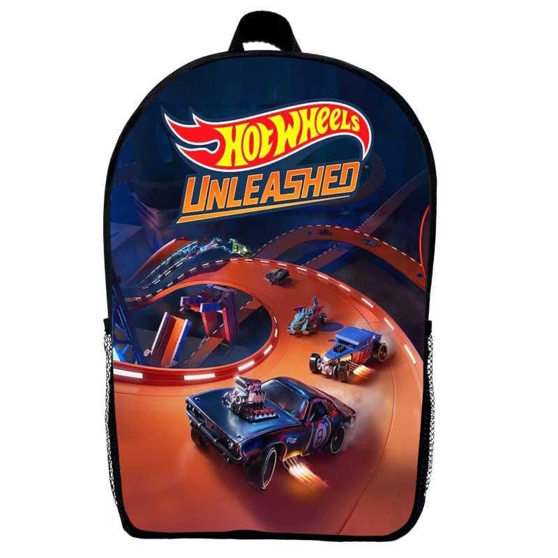 Школьный рюкзак детский с принтом Hot Wheels 09 29х21х9 см 5 л Черный (2199354020)
