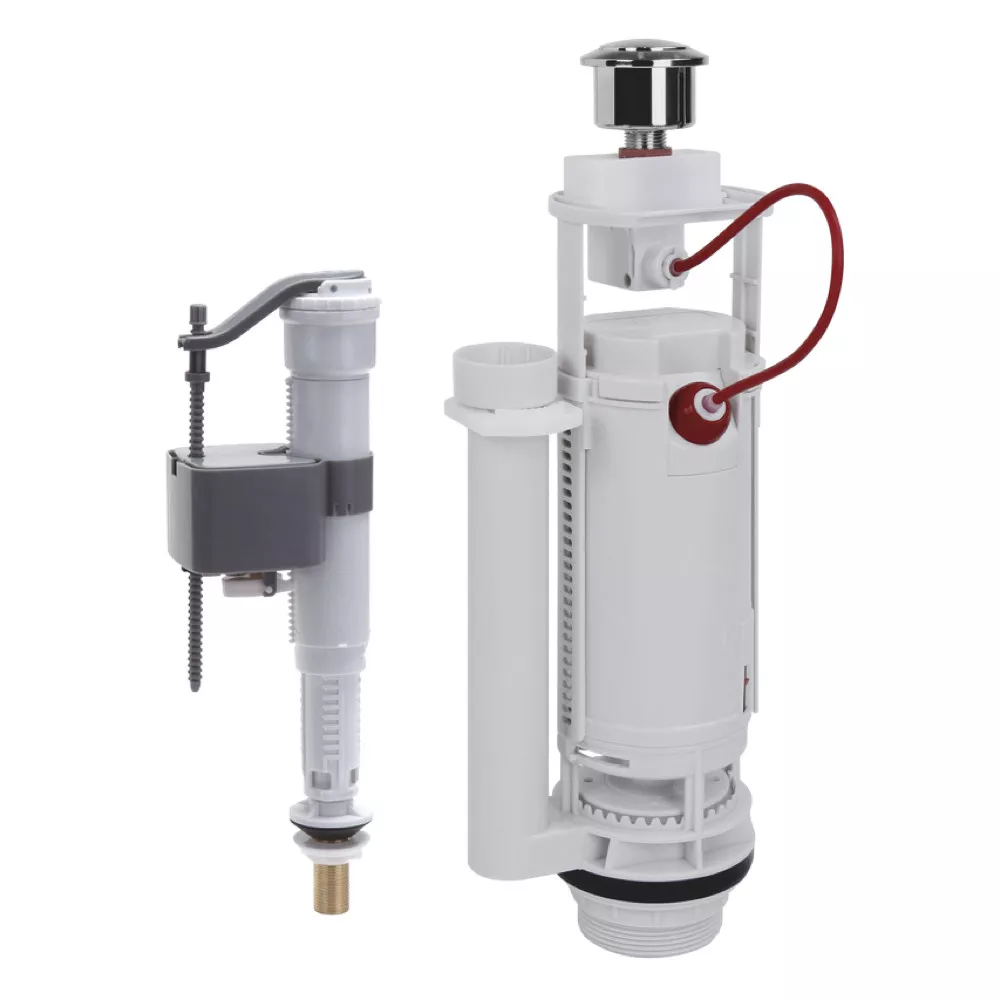 Комплект механизма бачка унитаза GAPPO G1890.04 подключение 1/2" боковое двухрежимное (SQ-1046461)