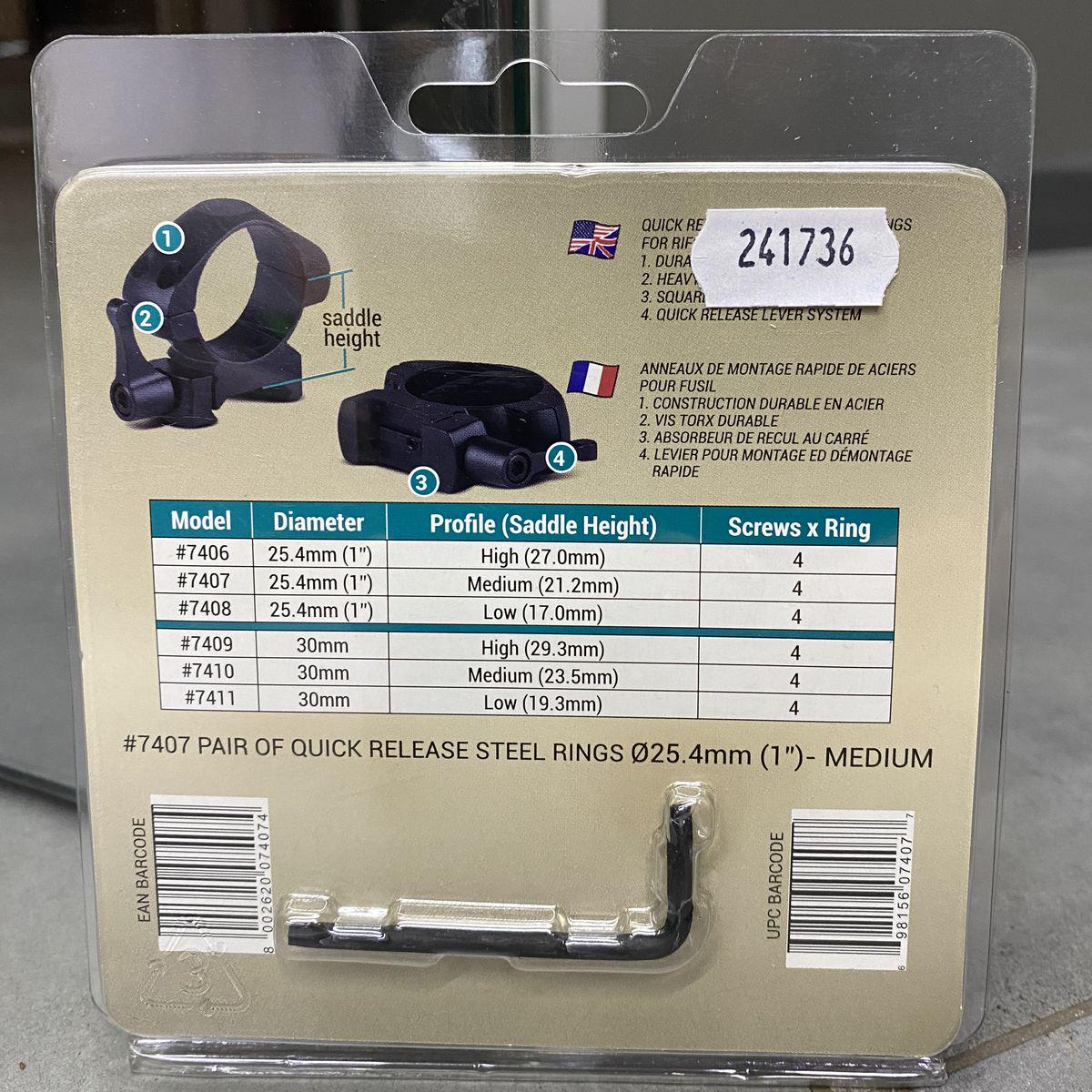 Крепление для прицела Konus Steel-QR быстросъемные кольца 25,4 мм высокие на планку Пикатинни (241736) - фото 2