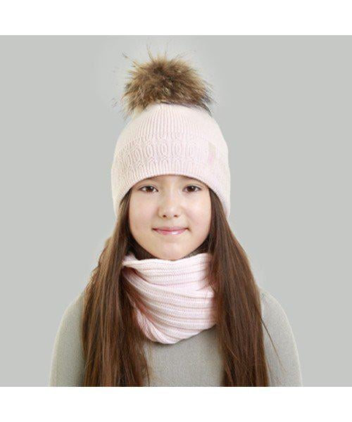 Комплект шапка и шарф детский Elf Долорес р. 56 Розовый (OK001382)