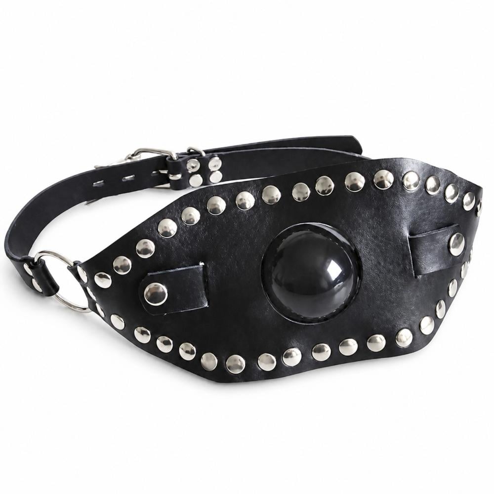 Кляп Black Ball Gag Hole Veil с заклепками Черный (1000013829)