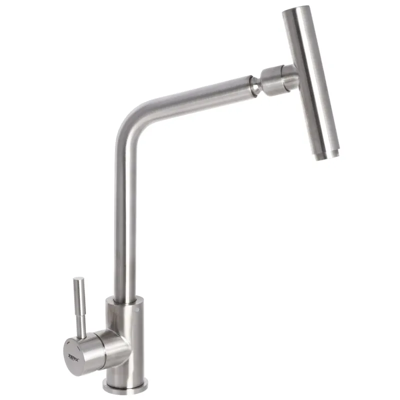 Смеситель для кухни Zerix LR4998-5 с поворотным аэратором из нержавеющей стали (LL1032)