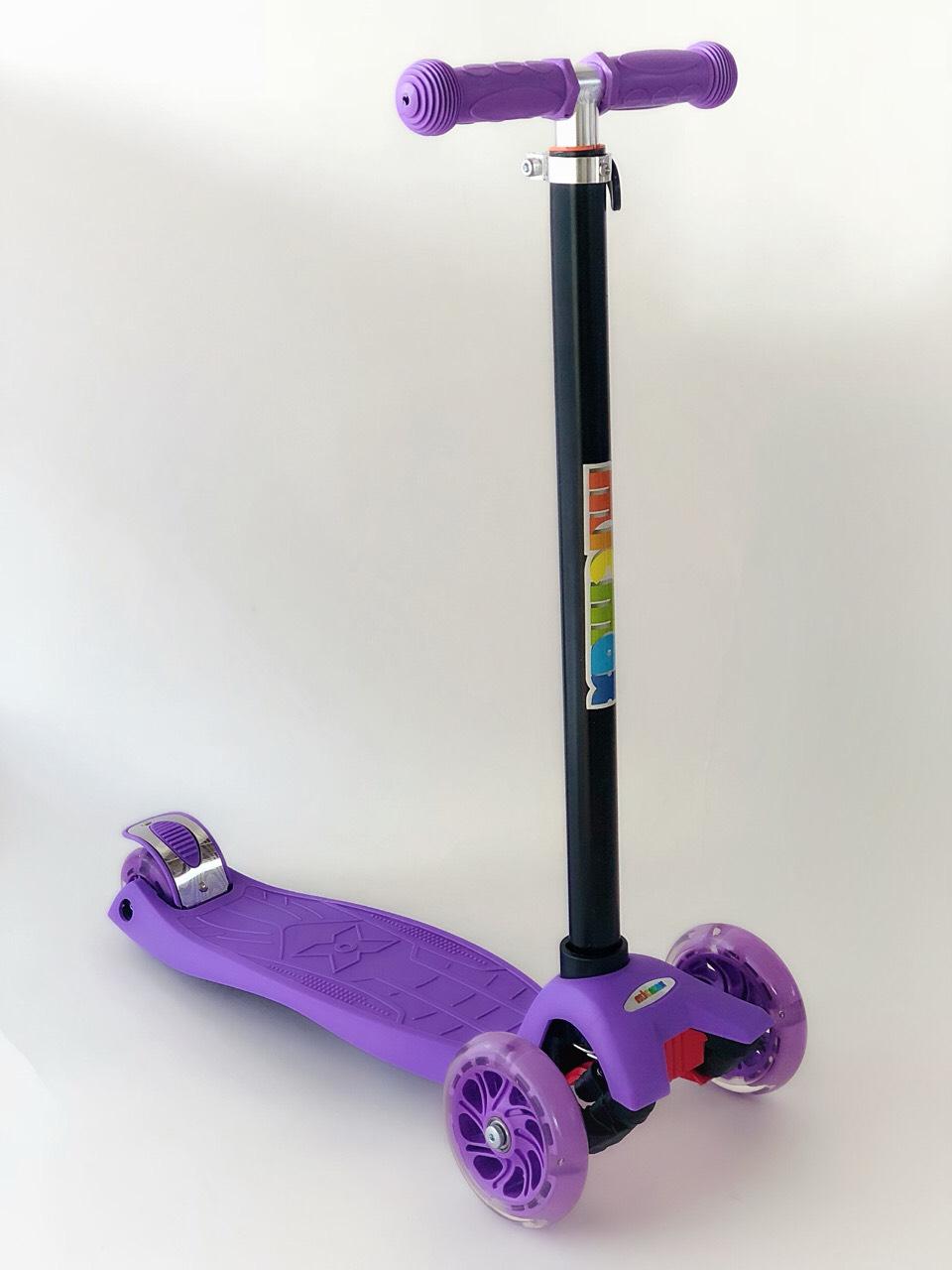 Самокат детский Scooter Pro с подсветкой колес 036 Фиолетовый (036-f)