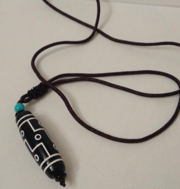 Подвеска-амулет Тибетская бусина Дзи 9 глаз (KG-757)