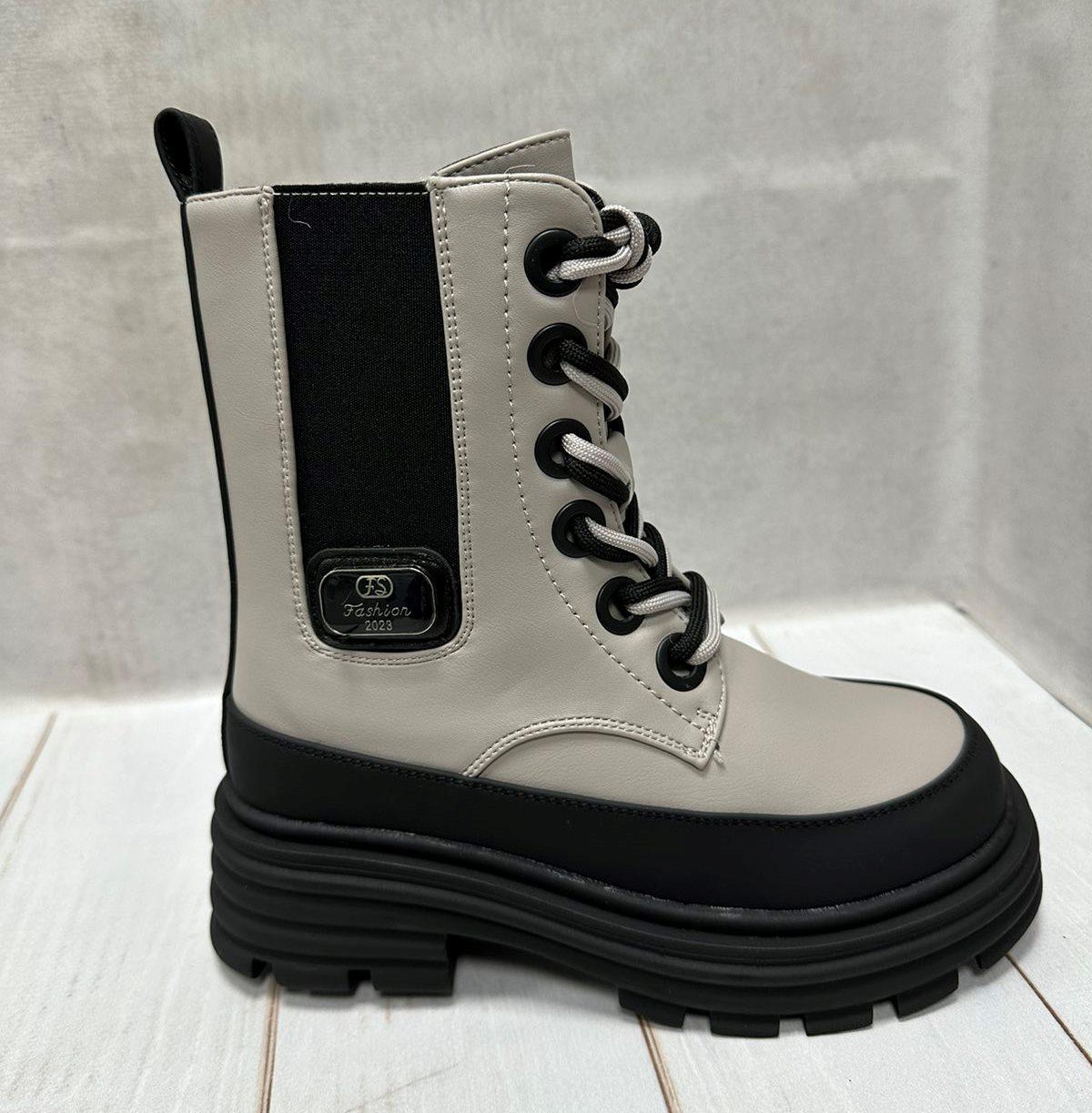 Черевики підліткові на овчині Paliament р. 35 22,5 см Сірий