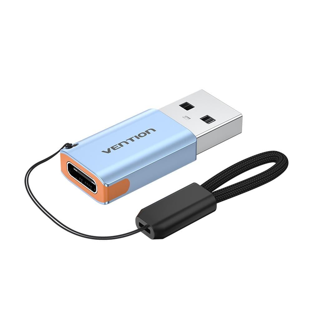 Адаптер USB 3.1 Type-A на USB-C Vention 10 Гбит/с 3А Серый (CUAH0)