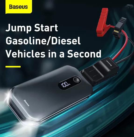 Пускозарядное устройство BASEUS Car Jamp Starter Super Energy Pro 3in1 12V 12000 mAh с функцией павербанка (1923263124) - фото 7