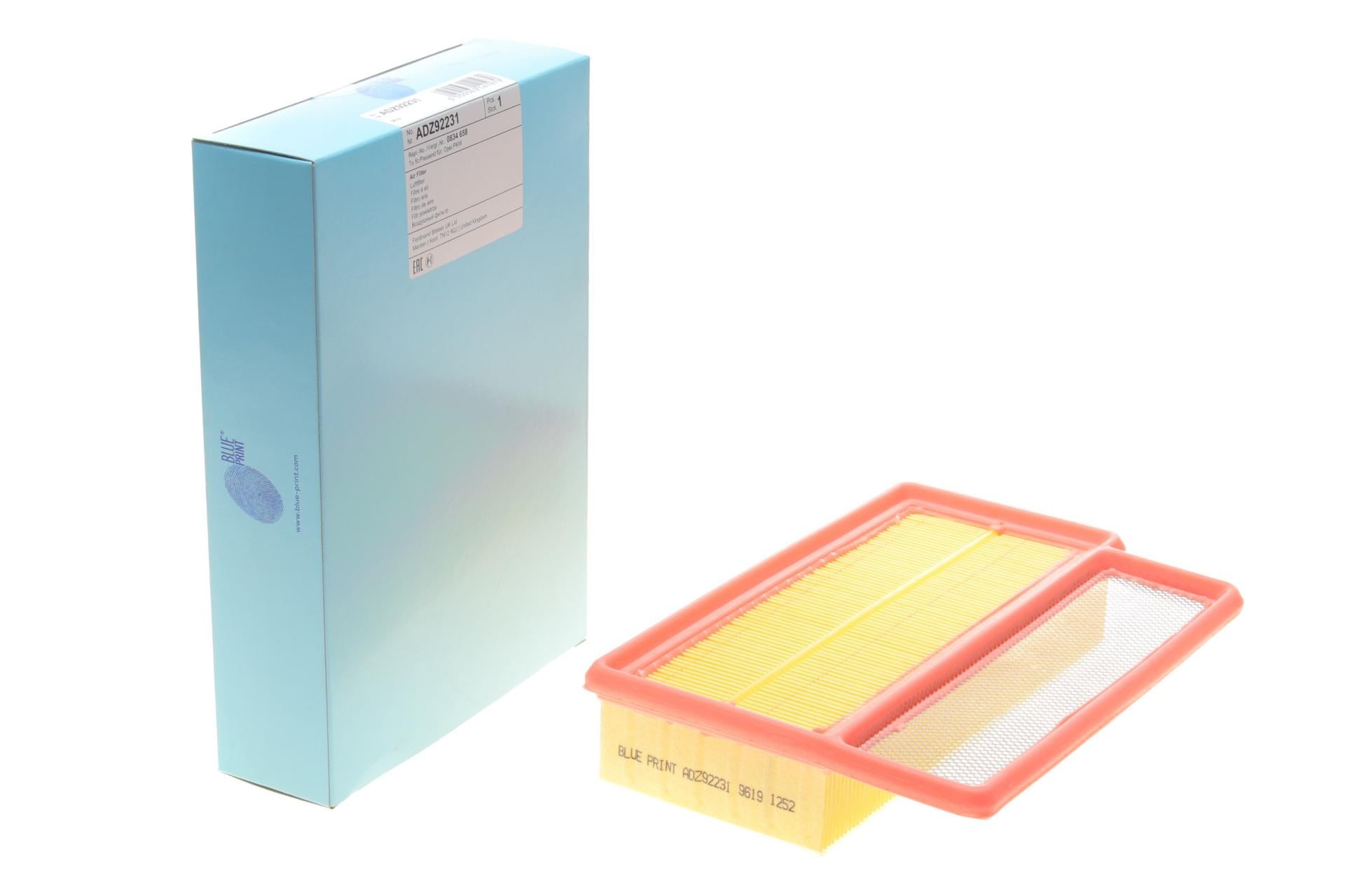 Фильтр воздушный BLUE PRINT для Fiat Doblo 1,4i 10-/Opel Combo 1,4i 12- (ADZ92231)