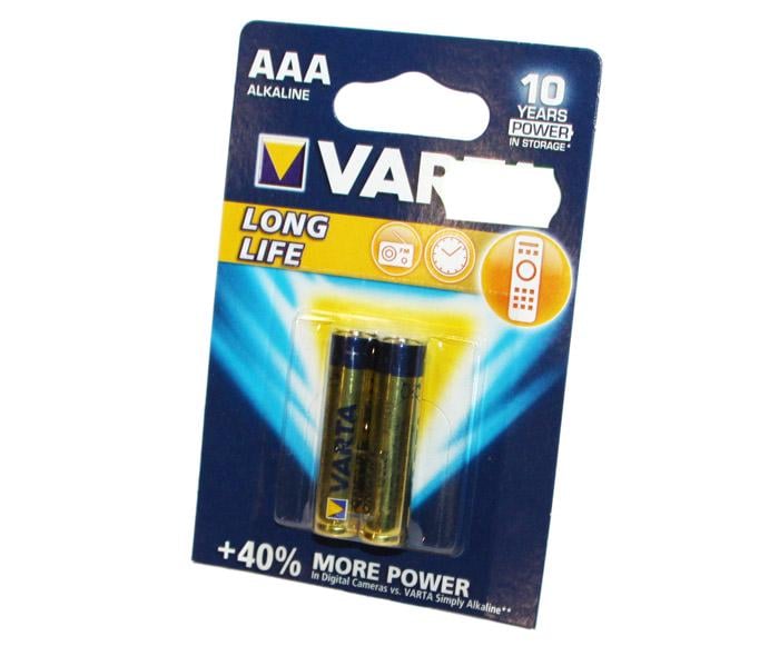 Батарейки Varta LongLife AAA/LR03 1,5V 2 шт. (04103101412)