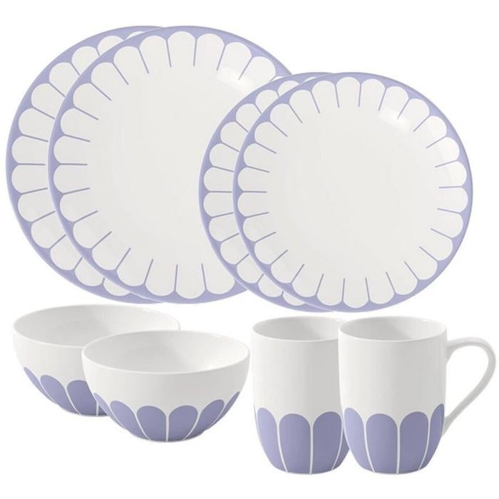Столовий сервіз Villeroy & Boch Fleur на 2 персони 8 пр. Синій (33497513)