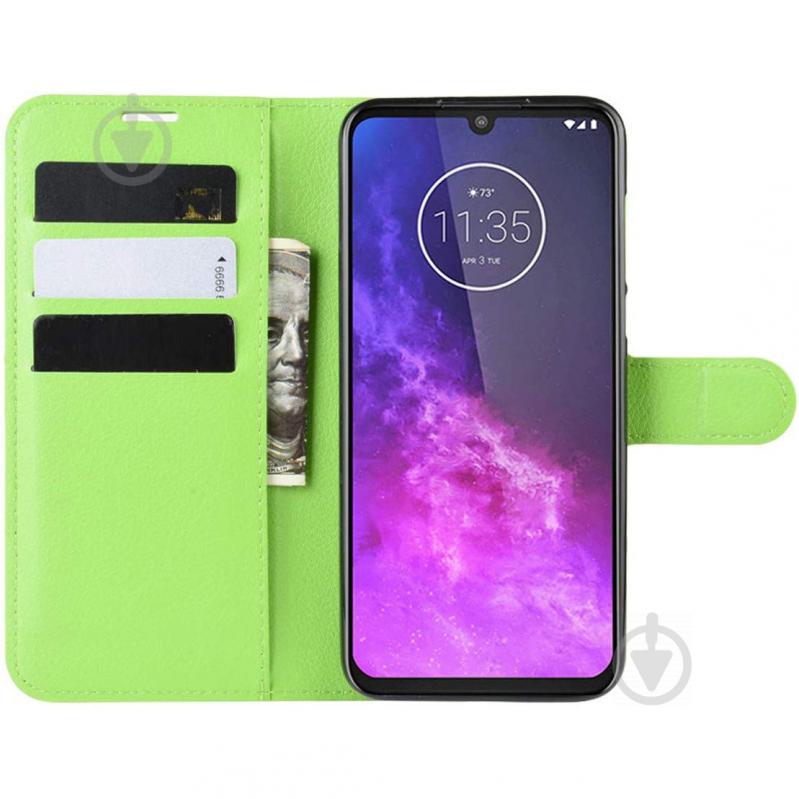 Чехол-книжка Litchie Wallet для Motorola One Zoom Green (hub_ogDo52931) - фото 5