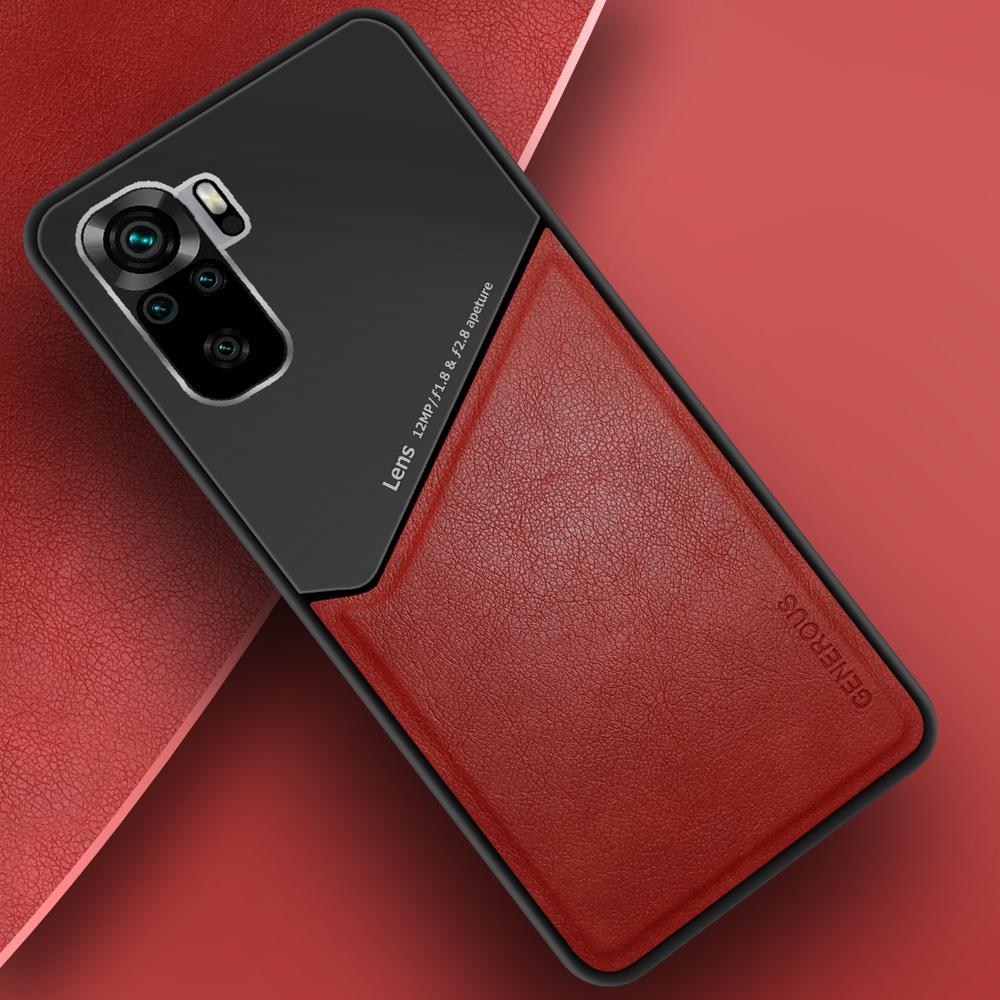 Комбинированный чехол Generous на Xiaomi Redmi Note 10 Red (22870-2D)