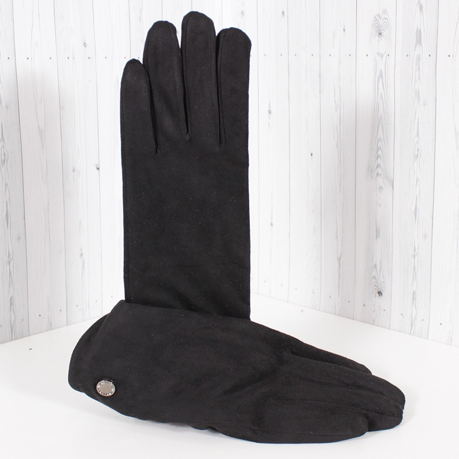 Рукавички жіночі зі штучної замші D1682-1T демісезонні 7"-7,5" Чорний (2817015137) - фото 1 Рукавички жіночі зі штучної замші D1682-1T демісезонні 7"-7,5" Чорний (2817015137) - фото 1