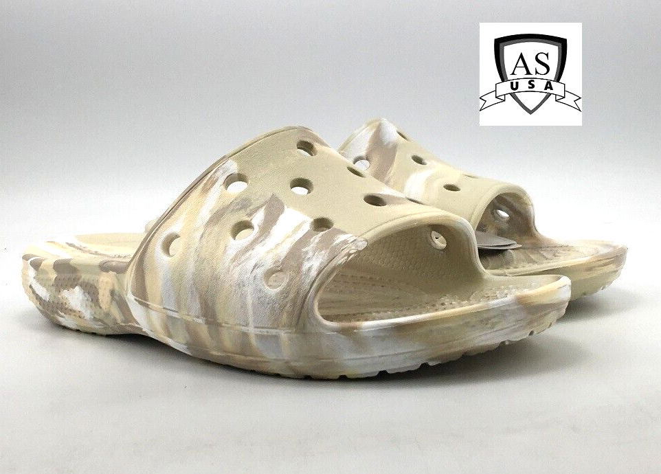 Шльопанці жіночі утеплені Crocs Slide Classic Marbled р. 40-41 Бежевий (15026) - фото 4 Шльопанці жіночі утеплені Crocs Slide Classic Marbled р. 40-41 Бежевий (15026) - фото 4