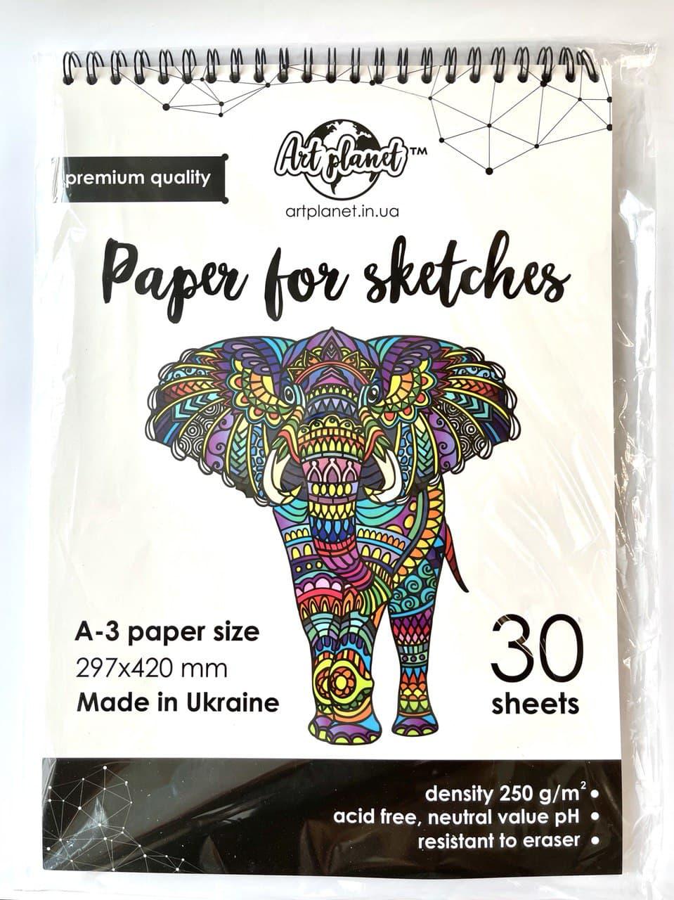 Бумага для рисования и скетчинга А3 альбом 30 листов Art Planet - фото 2 Бумага для рисования и скетчинга А3 альбом 30 листов Art Planet - фото 2