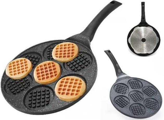 Сковорода для вафель Edenberg 27 см 7x8 см з мармуровим антипригарним покриттям (EB-7517) - фото 6 Сковорода для вафель Edenberg 27 см 7x8 см з мармуровим антипригарним покриттям (EB-7517) - фото 6