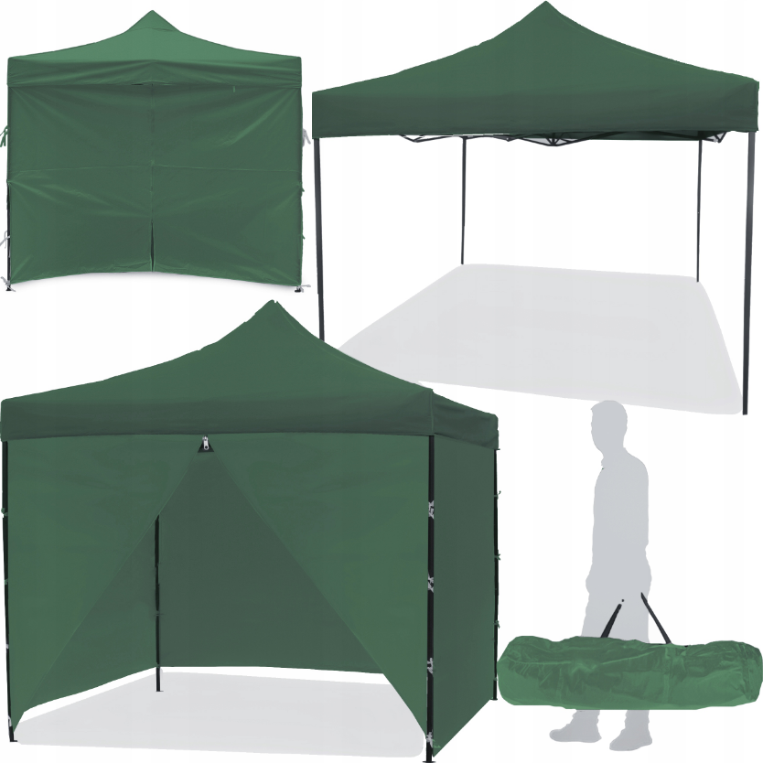 Павильон садовый Maltec 3х3 м 4 стены Зеленый (2237385647) - фото 11